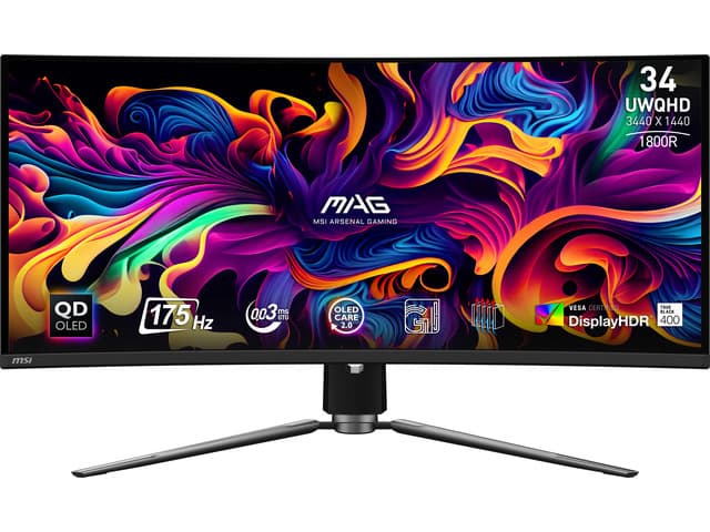 MSI MAG 341CQP QD-OLED 34-inch QHD 175Hz Monitor